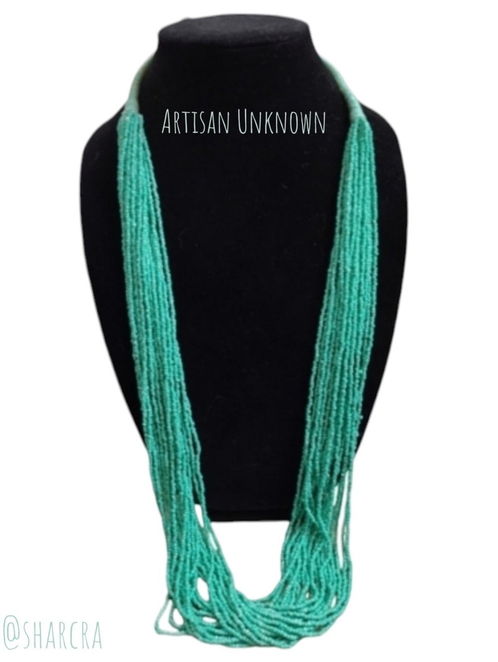 Women's Bohemian multi-strand Turquoise beaded necklace thread wrapped Jewlery